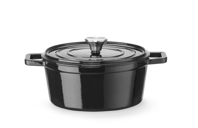 Smaltovaný kastról – liatinový, objem 3,7 l, rozmer 317 x 240 x 105 mm, čierny