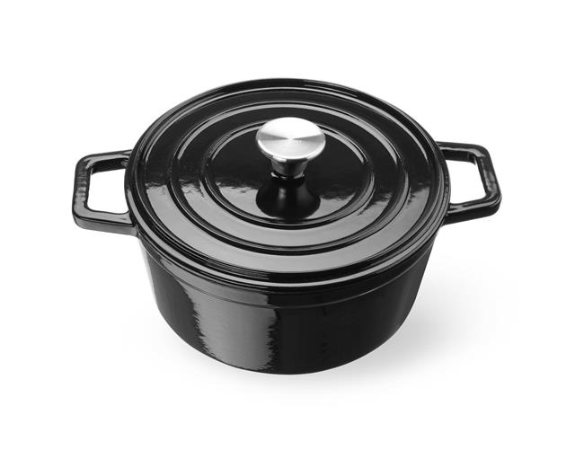 Smaltovaný kastról – liatinový, objem 3,7 l, rozmer 317 x 240 x 105 mm, čierny – Obrázok 2