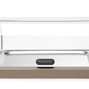 Chladiaca vitrína – s rolovacím vekom Roll-top, séria Duo UNIQ, rozmer 460 x 355 x 220 mm, béžová