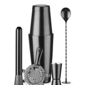 Štýlová barová súprava — v tube, BarUp, čierna, ⌀ 120 x 320 mm