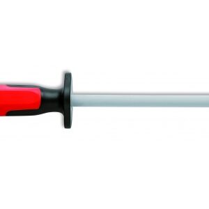 Keramická guľatá ocieľka – DICK, dĺžka 20 cm, červeno/čierna