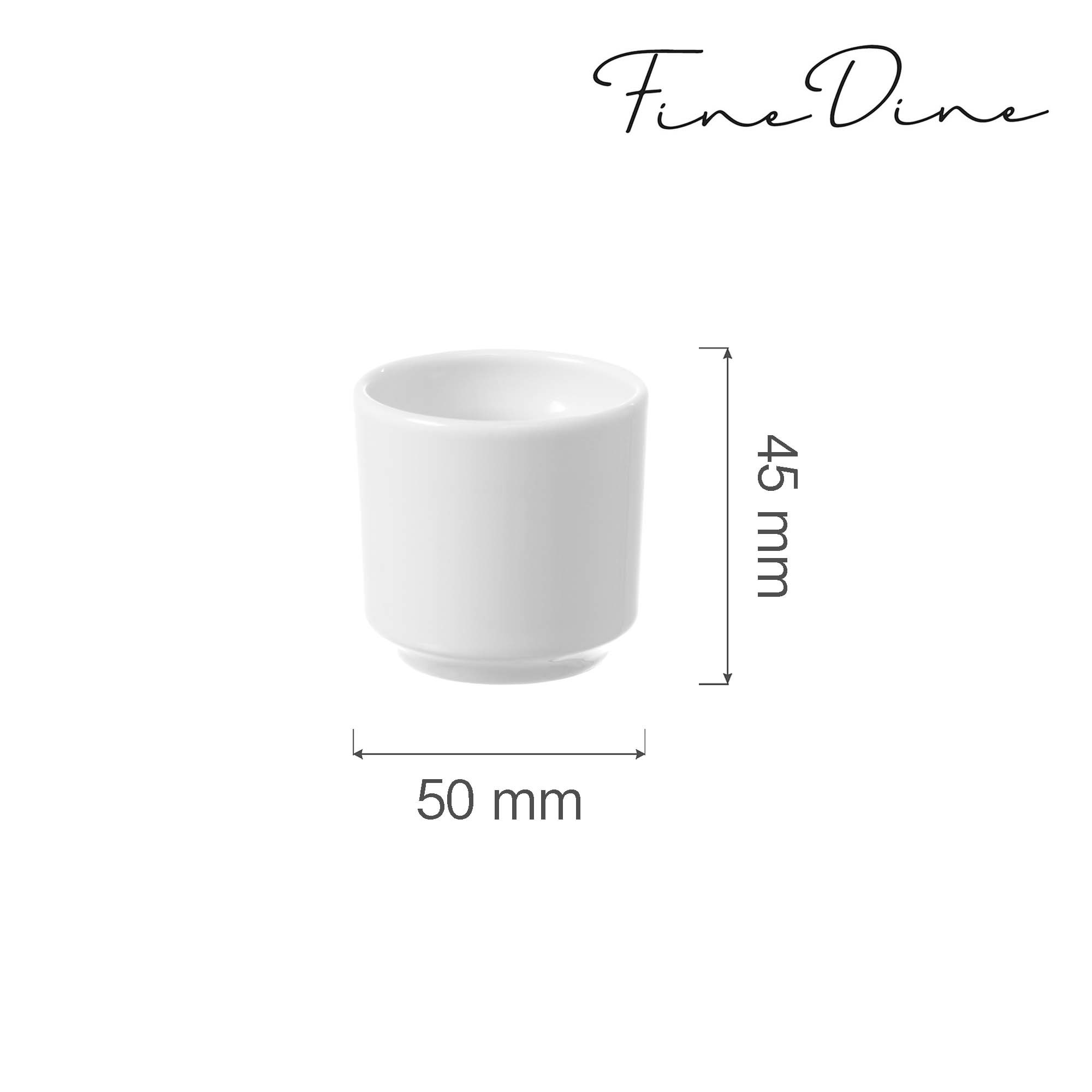 Keramický kalíšok na vajíčka Bianco — 50 mm