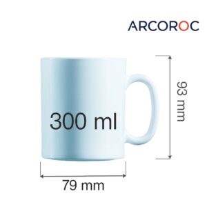 Sklenený hrnček Evolution, 300 ml, priemer 79 mm, výška 93 mm, 1 ks