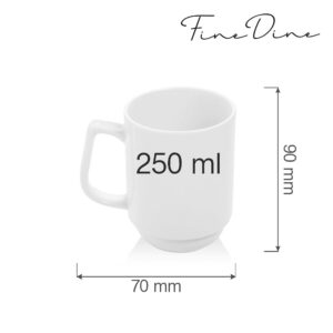 Praktický stohovateľný hrnček Bianco — 250 ml
