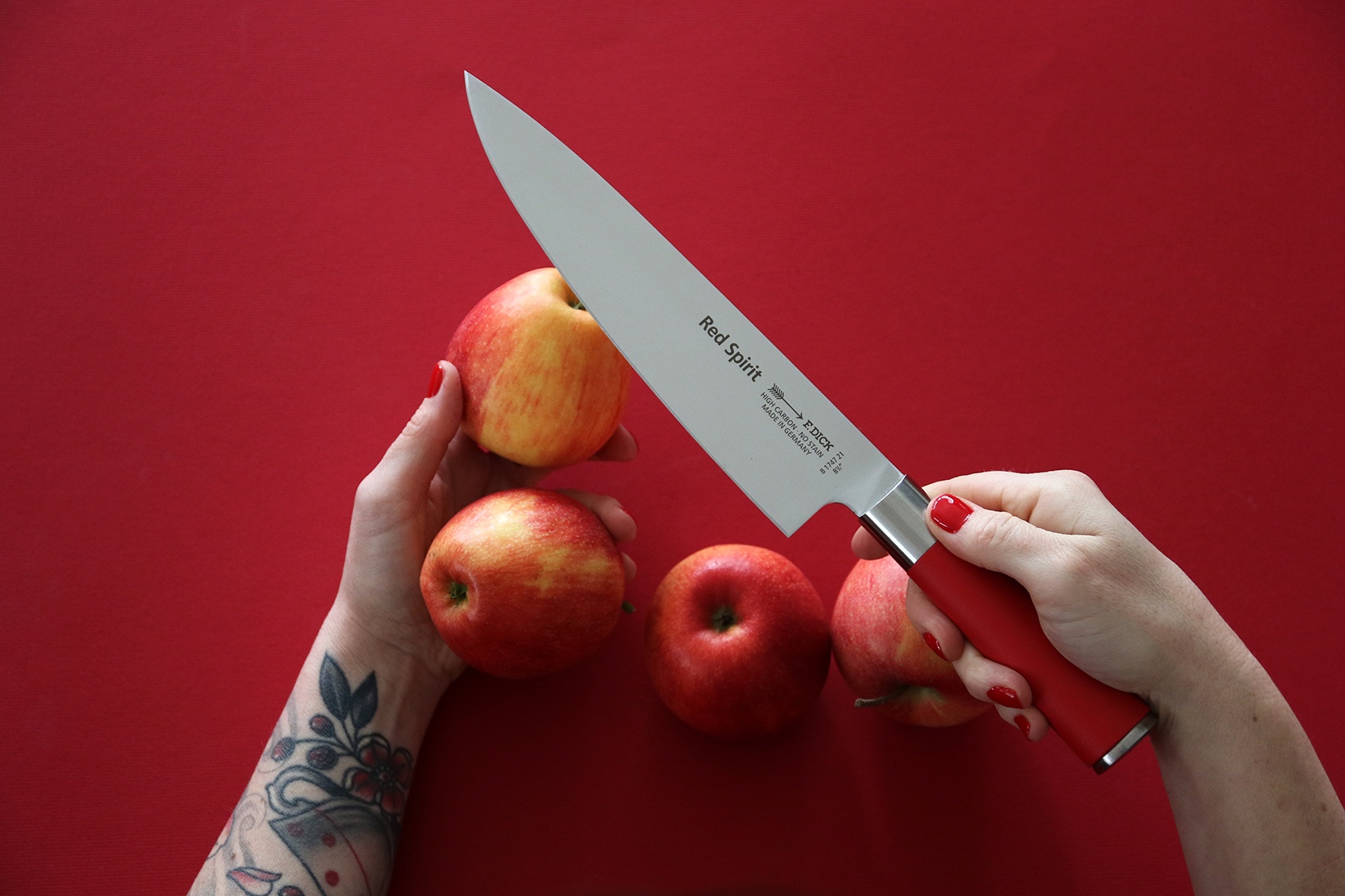 Kuchársky kovaný nôž Dick — séria RED SPIRIT, dĺžka 21 cm – Obrázok 8