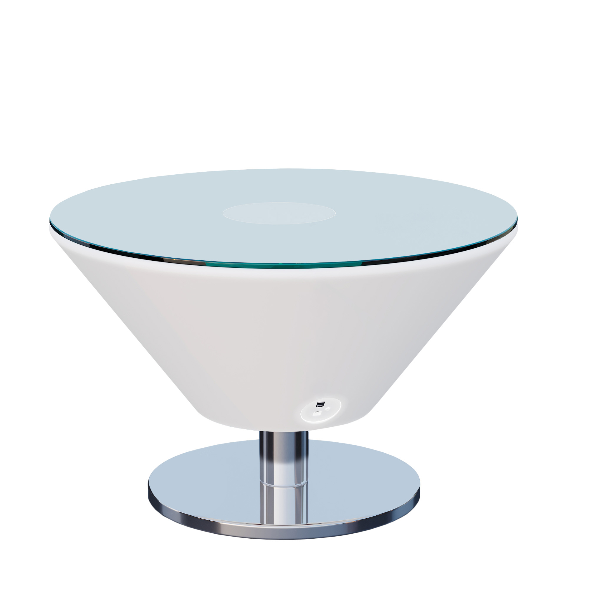 Dizajnový LED odkladací stolík – MARTINI, rozmer 70 x 41 cm, RGB podsvietenie, akumulátorový – Obrázok 4