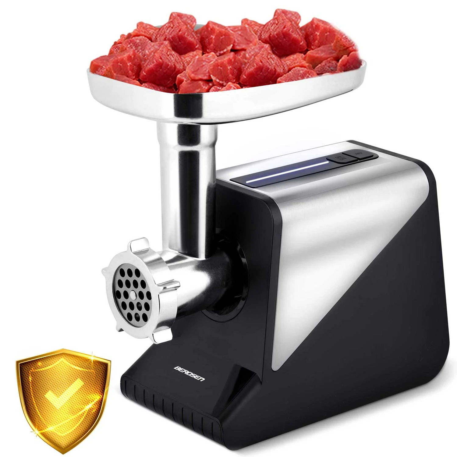 Výkonný mlynček na mäso Berdsen — BD-602, 800/2000W – Obrázok 5