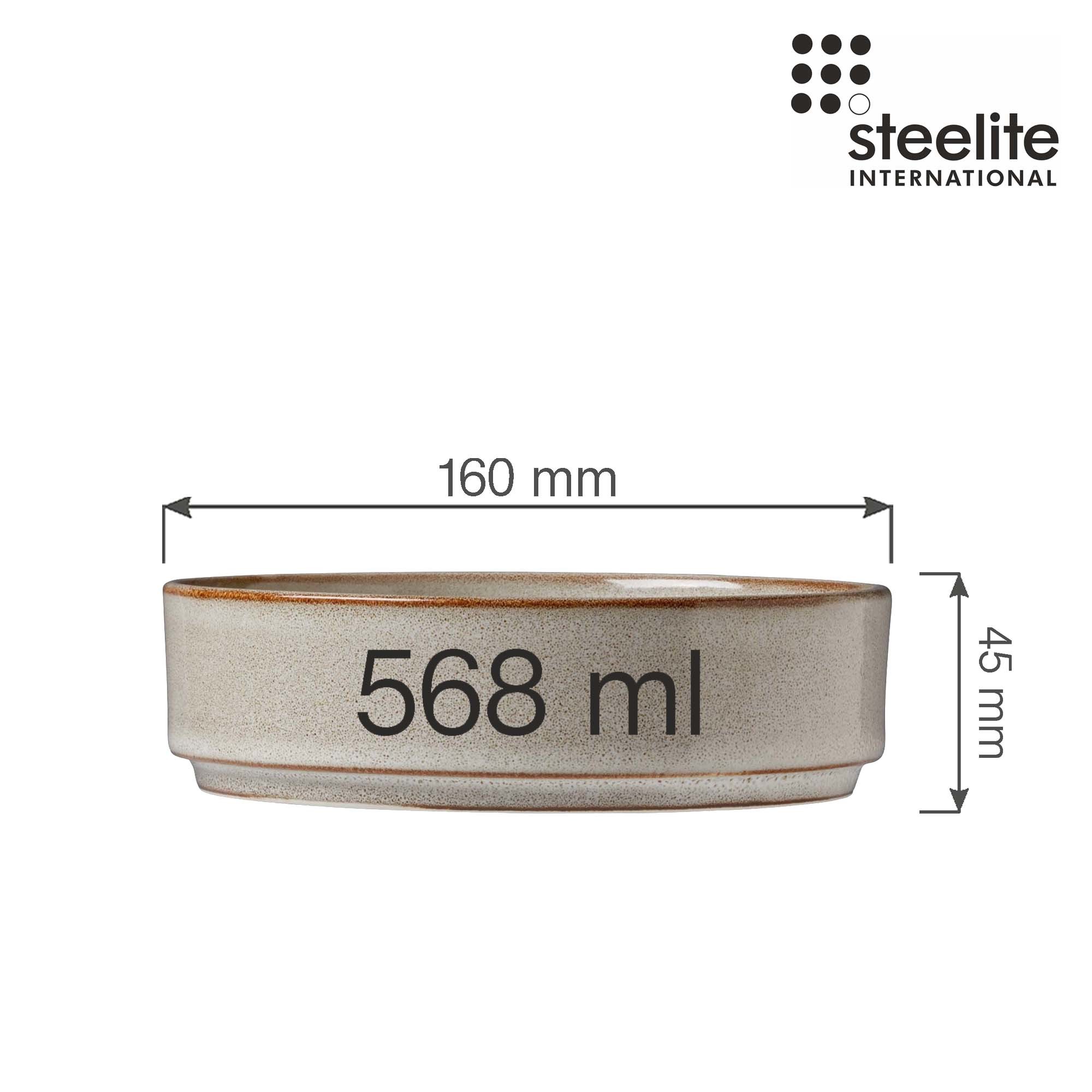 Porcelánová stohovateľná miska Pier, 160 x 45 mm, 1 ks
