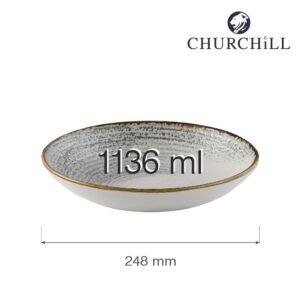Šalátová kruhová misa coupe Homespun Accents Jasper Gray, 248 mm