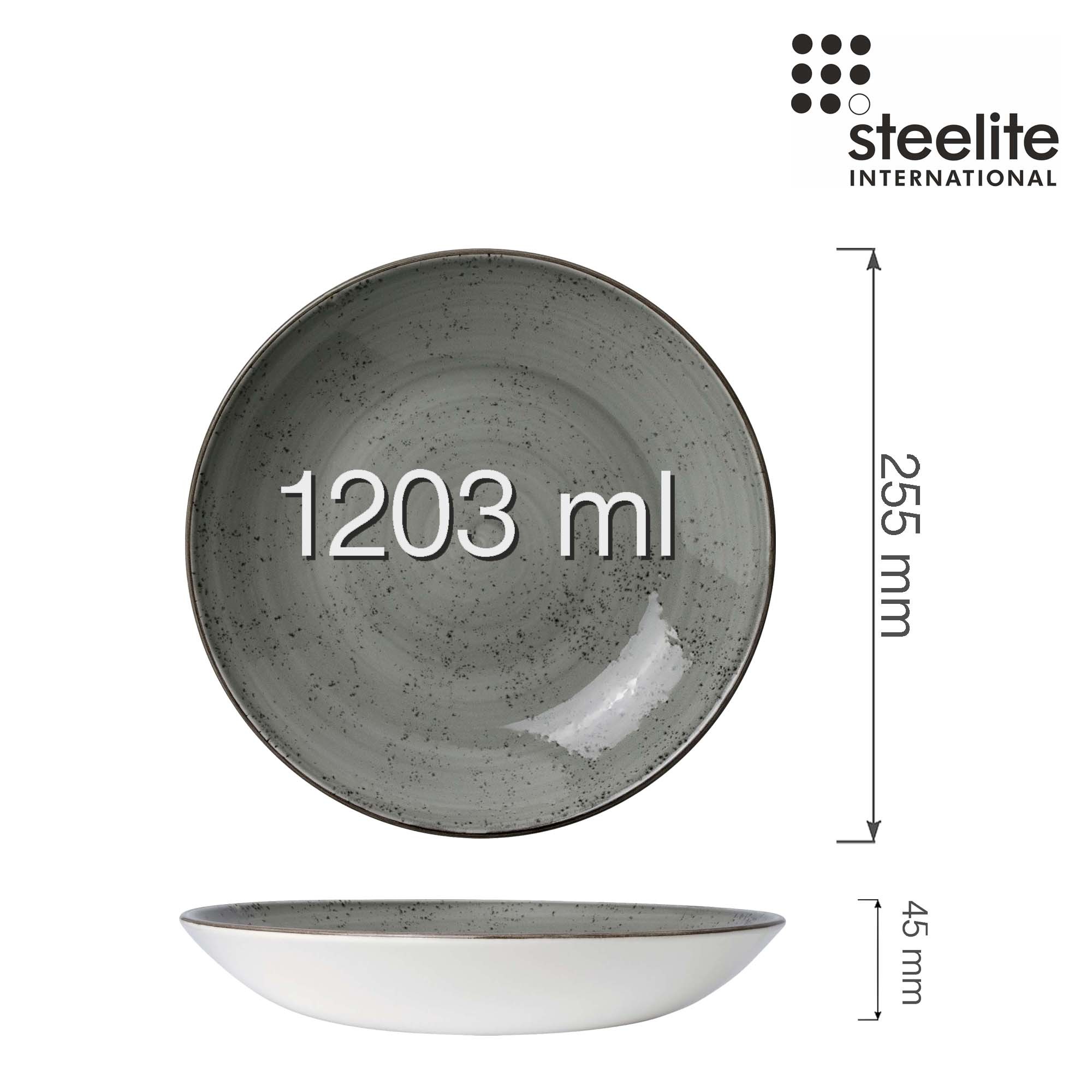 Porcelánová miska coupe Urban Smoke, 255 mm, 1 ks