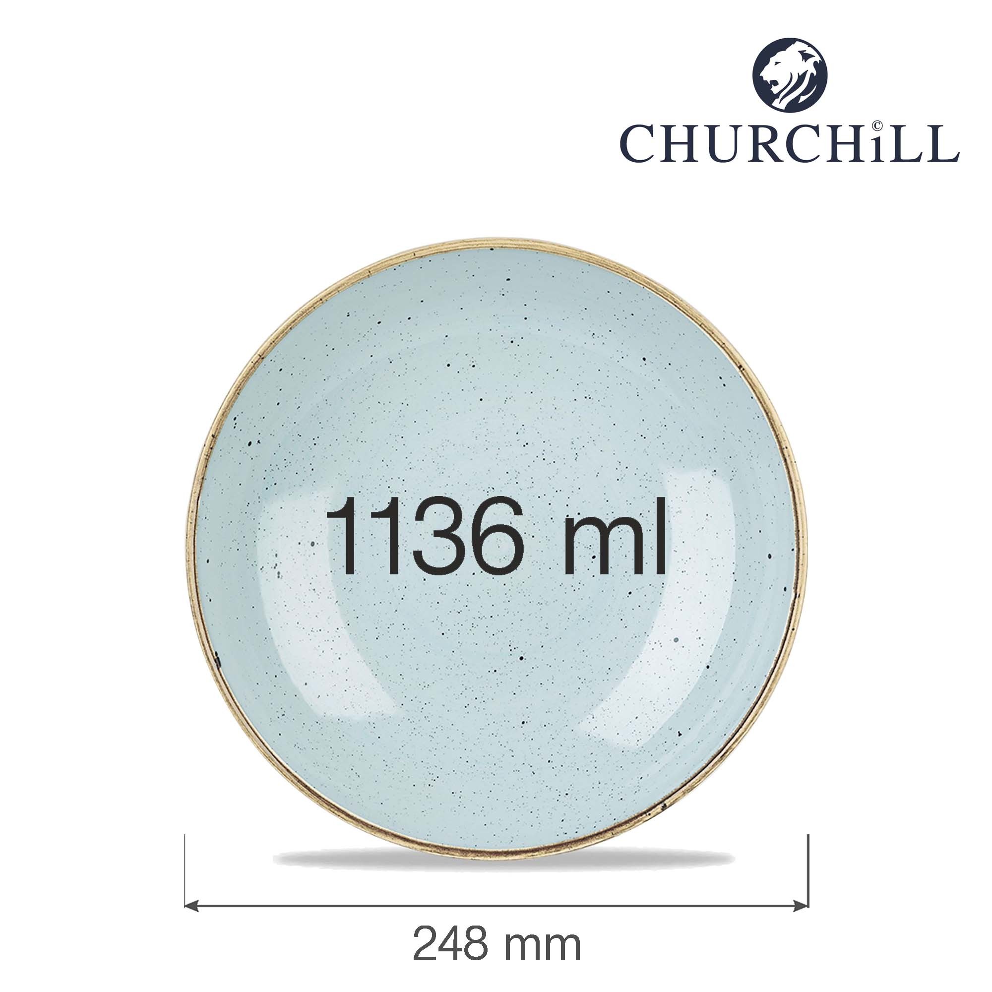 Kruhová misa coupe Stonecast Duck Egg Blue, 1136 ml, 1 ks