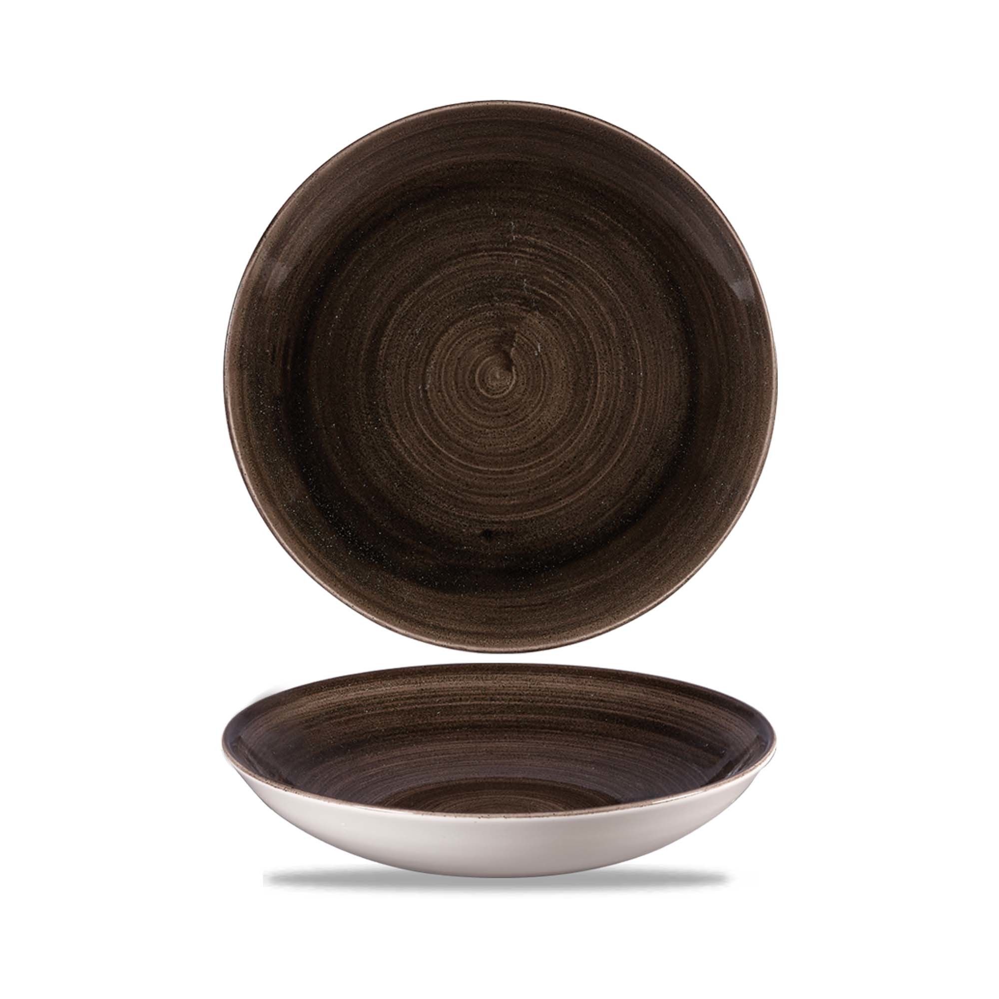 Kruhová šalátová misa coupe Stonecast Patina Iron Black, 248 mm, 1 ks – Obrázok 2