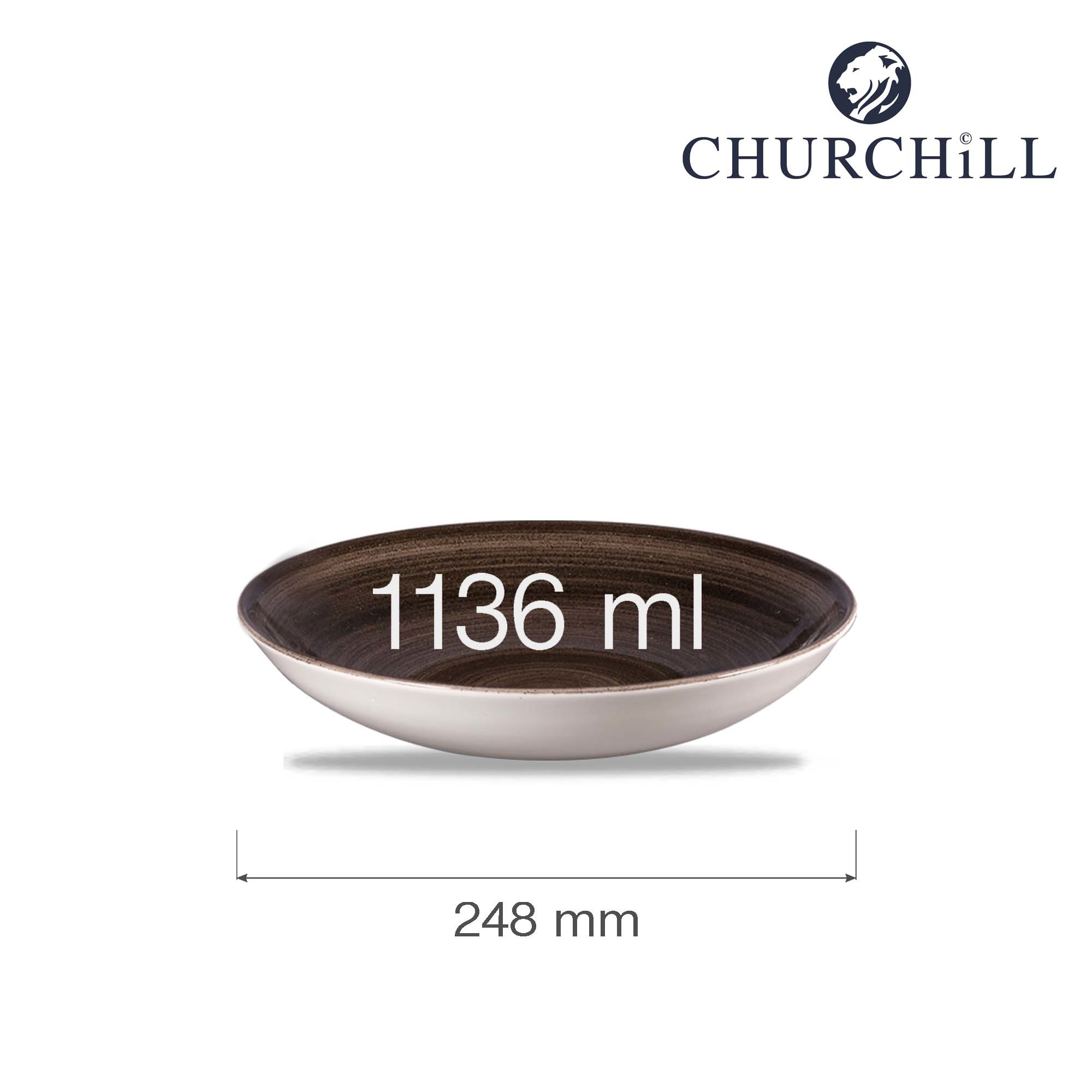 Kruhová šalátová misa coupe Stonecast Patina Iron Black, 248 mm, 1 ks