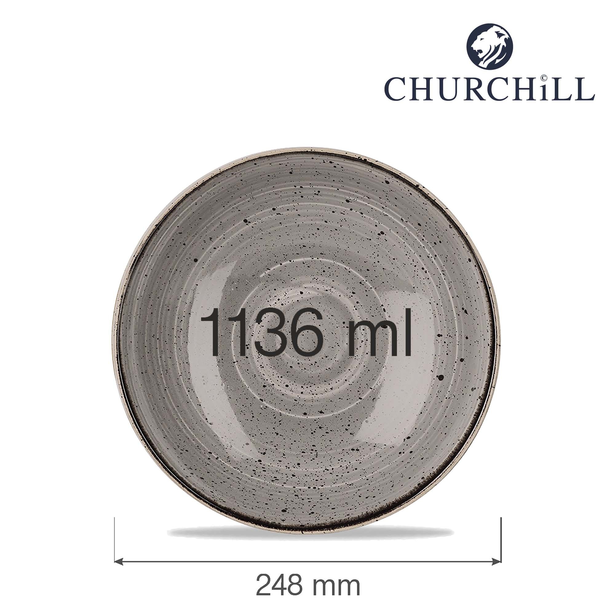 Šalátová miska coupe Stonecast Peppercorn Gray, 1136 ml, 1 ks