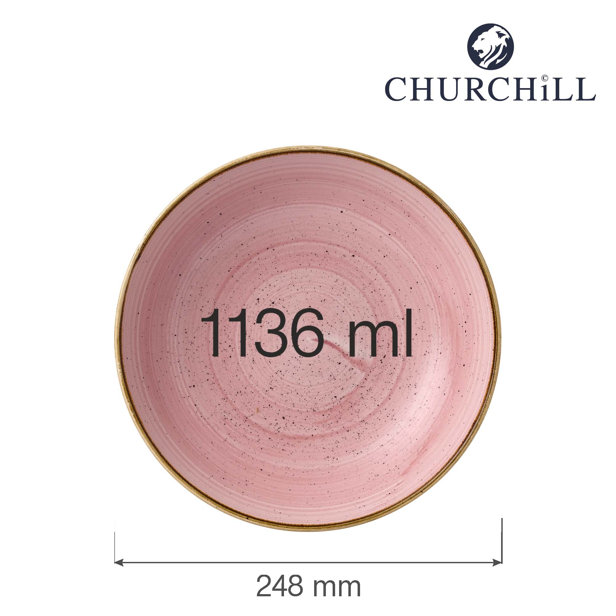 Oblá miska coupe Stonecast Petal Pink, 248 mm, 1 ks