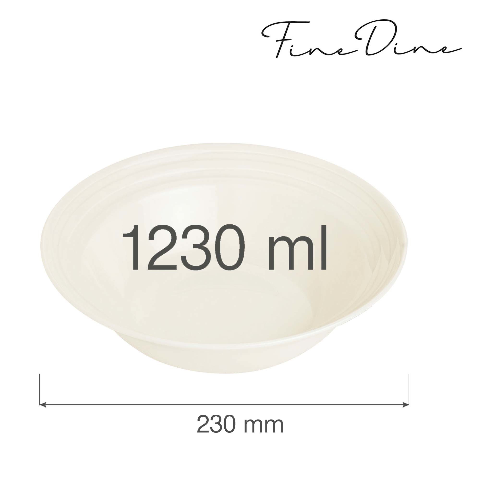 Veľká jedálenská miska Crema — 1230 ml, 230 mm