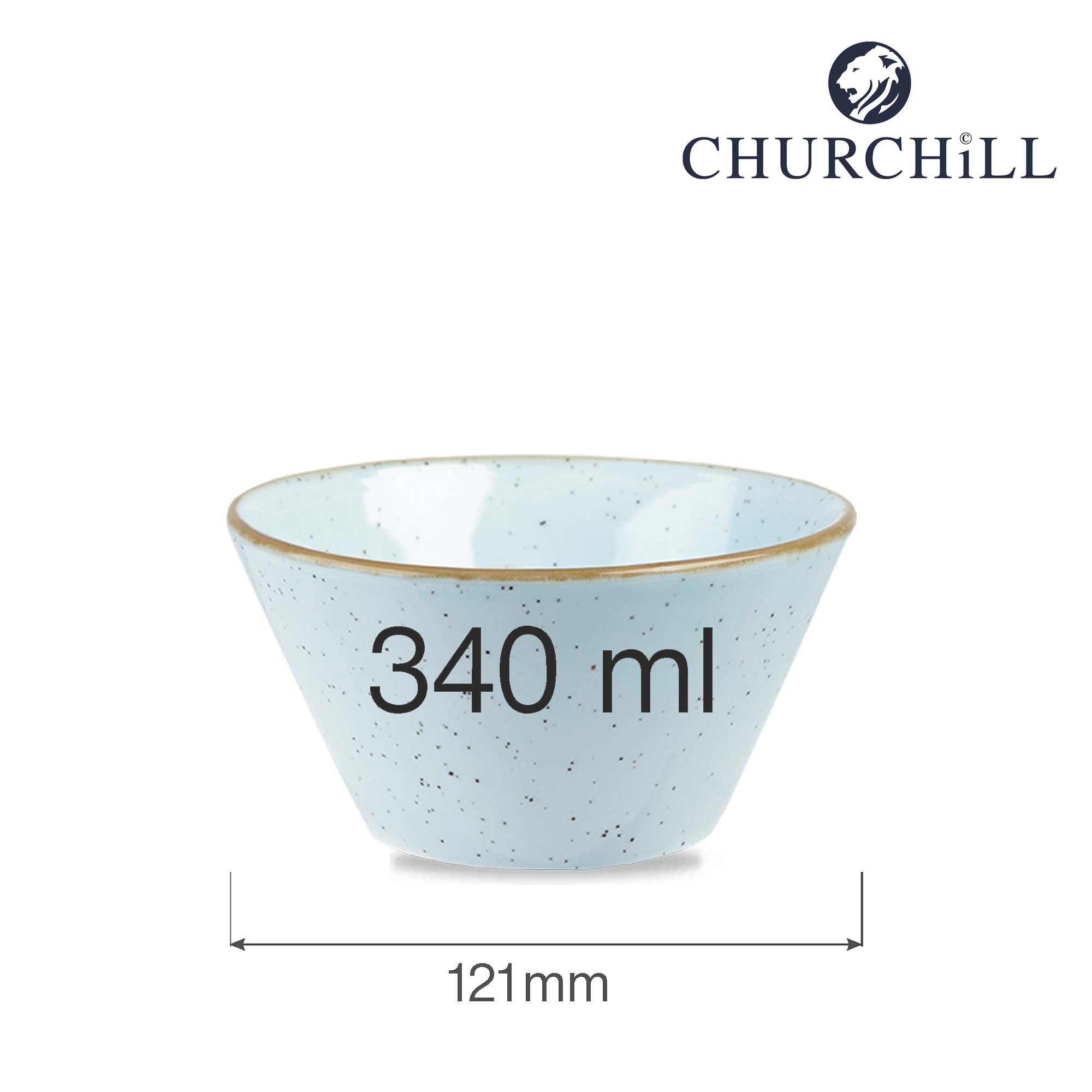 Kónická miska na jedlo Stonecast Duck Egg Blue, 340 ml, 121 mm, 1 ks