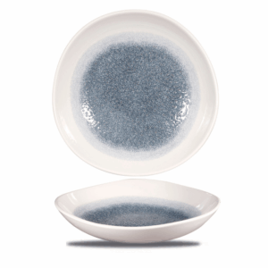 Hlboká miska v prírodnom tvare Raku Topaz Blue, 1100 ml, 1 ks