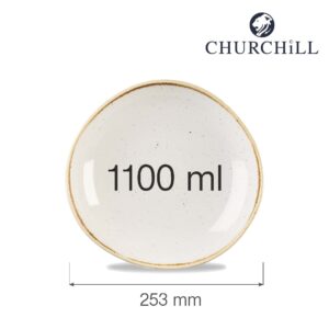 Hlboká miska v organickom tvare Stonecast Barley White, 253 mm, 1 ks