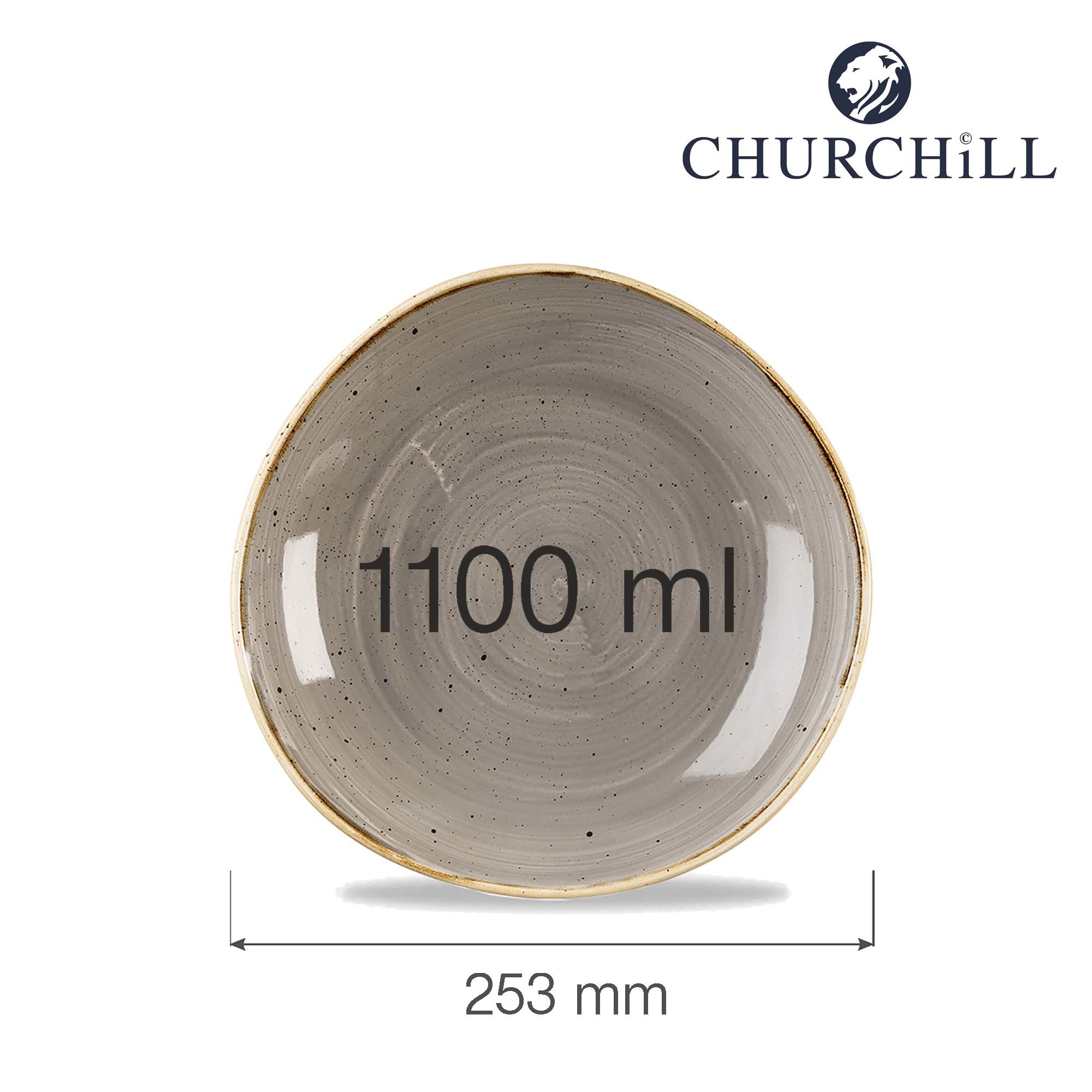 Veľká miska v prírodnom tvare Stonecast Peppercorn Grey, 1100 ml, 1 ks