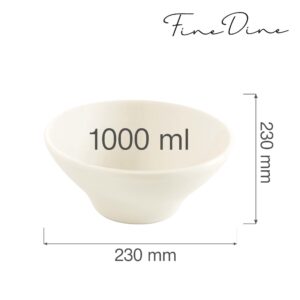 Štýlová kónická miska Crema — 1000 ml, 190x75 mm