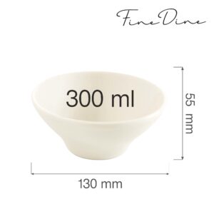 Štýlová kónická miska Crema — 300 ml, 130x60 mm
