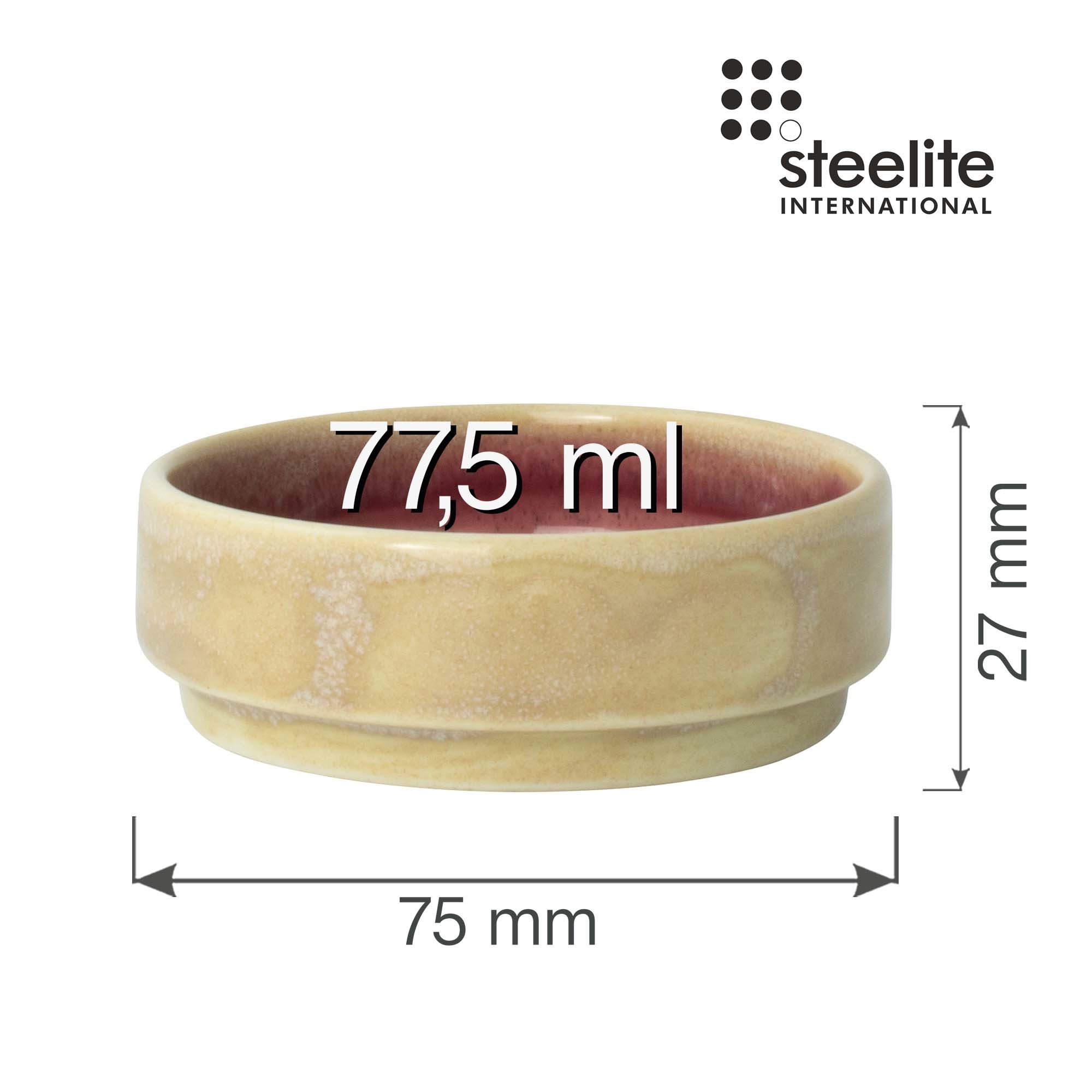 Porcelánová stohovateľná miska Aurora Vesuvius Rose, 75 mm, 1 ks