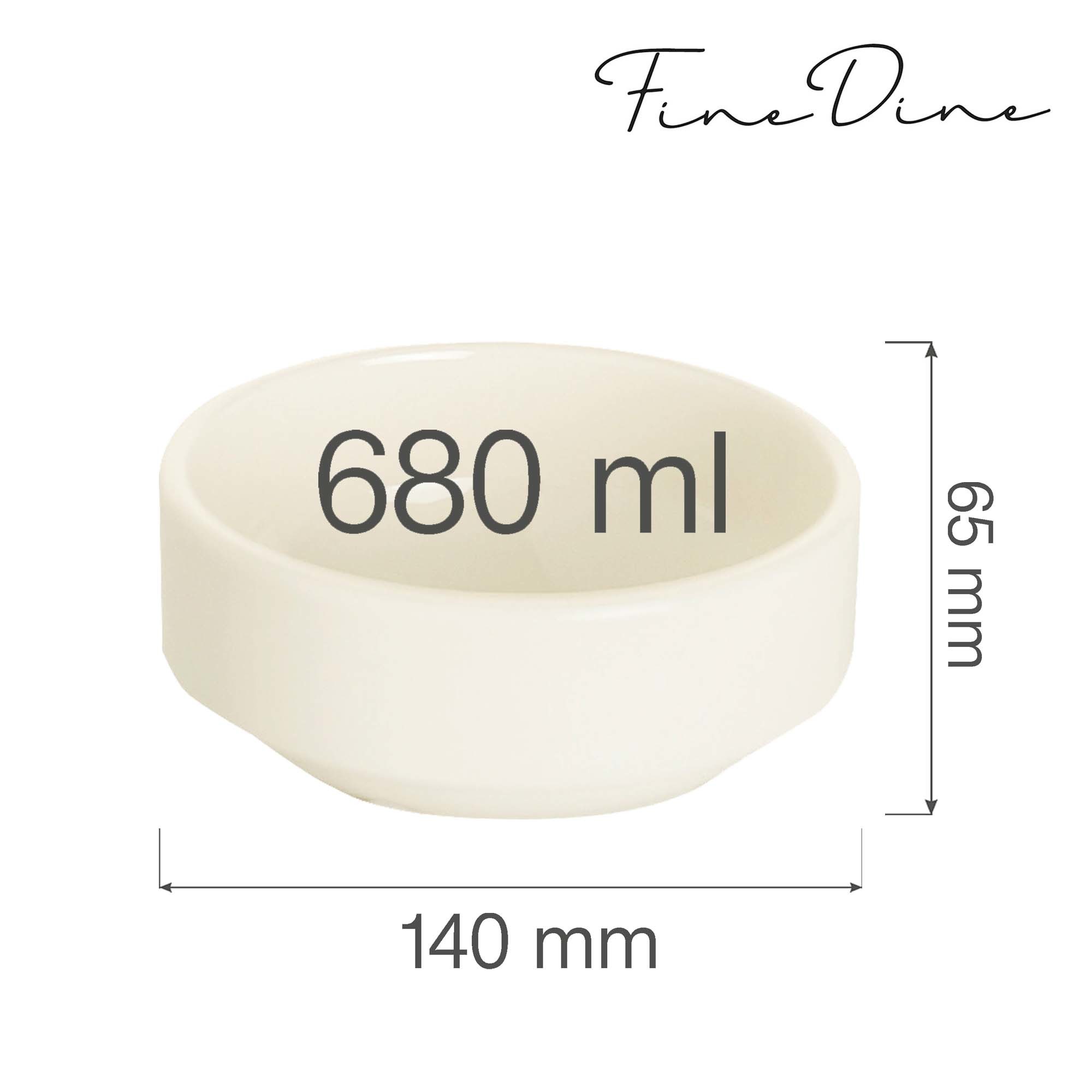 Praktická stohovateľná miska Crema — 660 ml, 140 mm