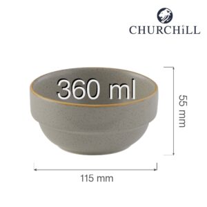 Stohovateľná polievková misa Stonecast Grey, 115 mm, výška 55 mm, 360 ml, 1 ks