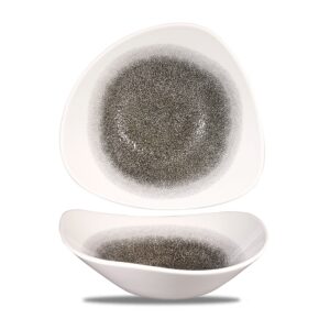 Trojboká miska Raku Quartz Black, 600 ml, 1 ks
