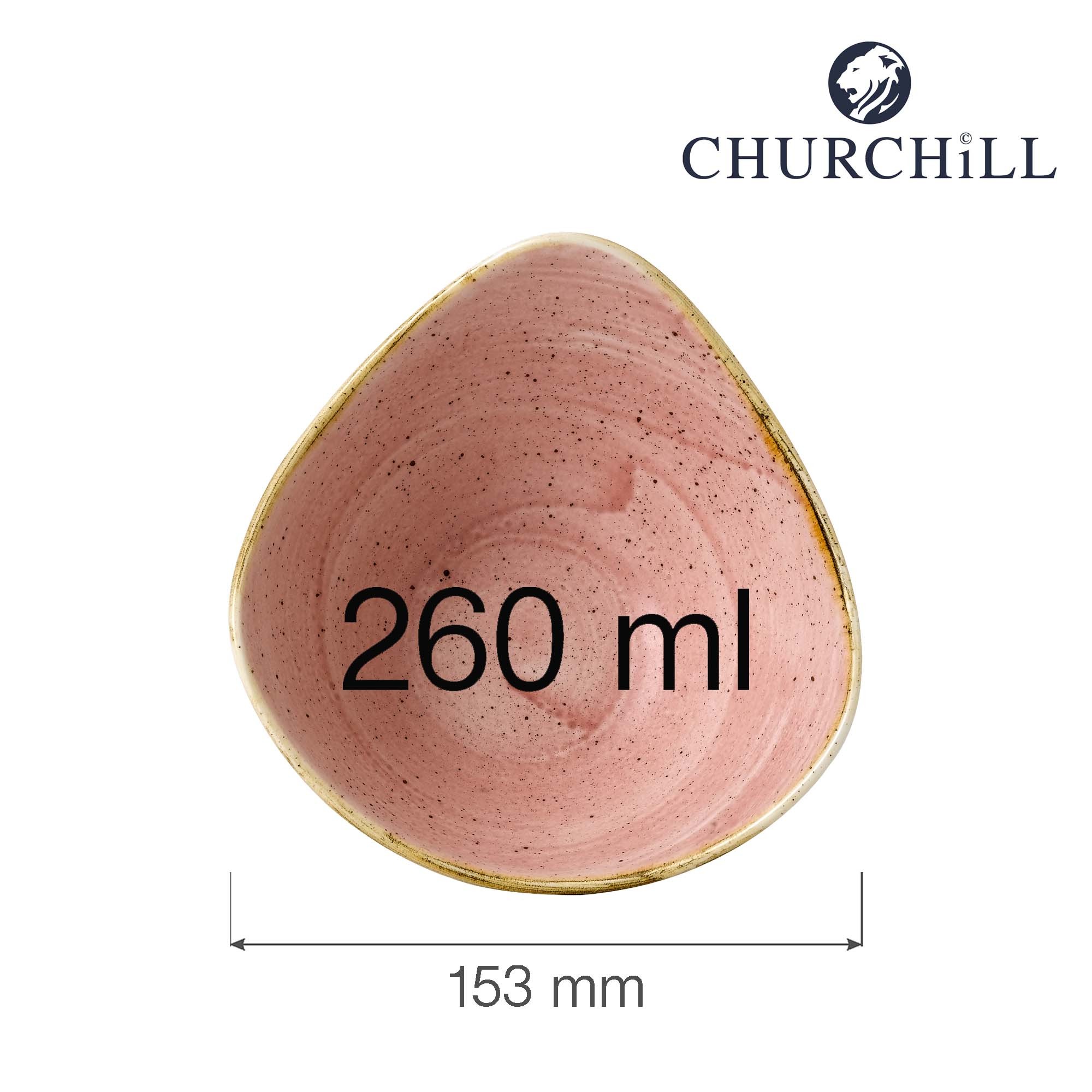 Trojboká misa Stonecast Petal Pink, 153 mm, 260 ml, 1 ks