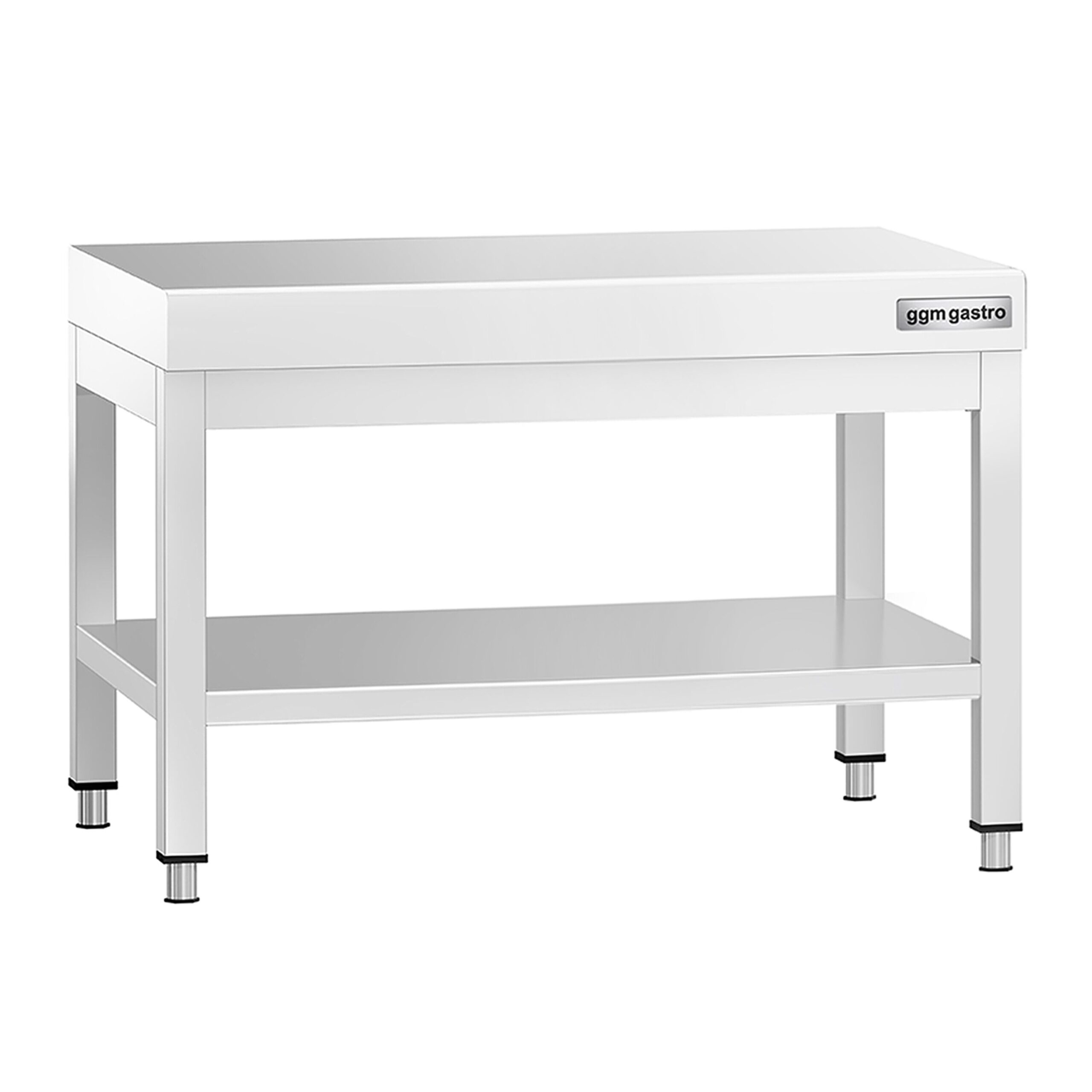 Nerezový podpultový stôl – so základnou policou, rozmer 800 x 700 mm – Obrázok 2