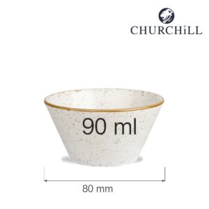 Malá miska na dipy Stonecast Barley White, 90 ml, 80 mm, 1 ks