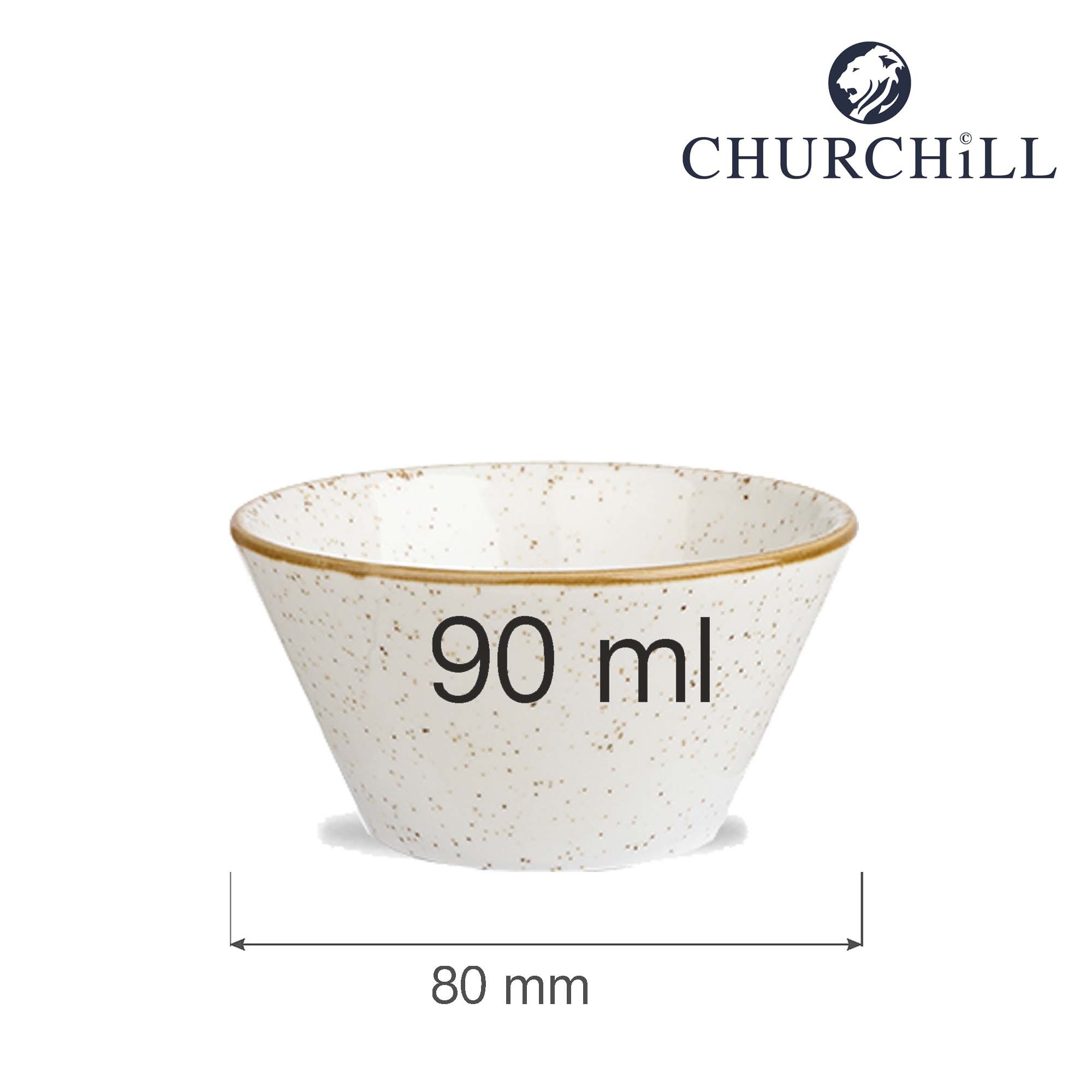 Malá miska na dipy Stonecast Barley White, 90 ml, 80 mm, 1 ks
