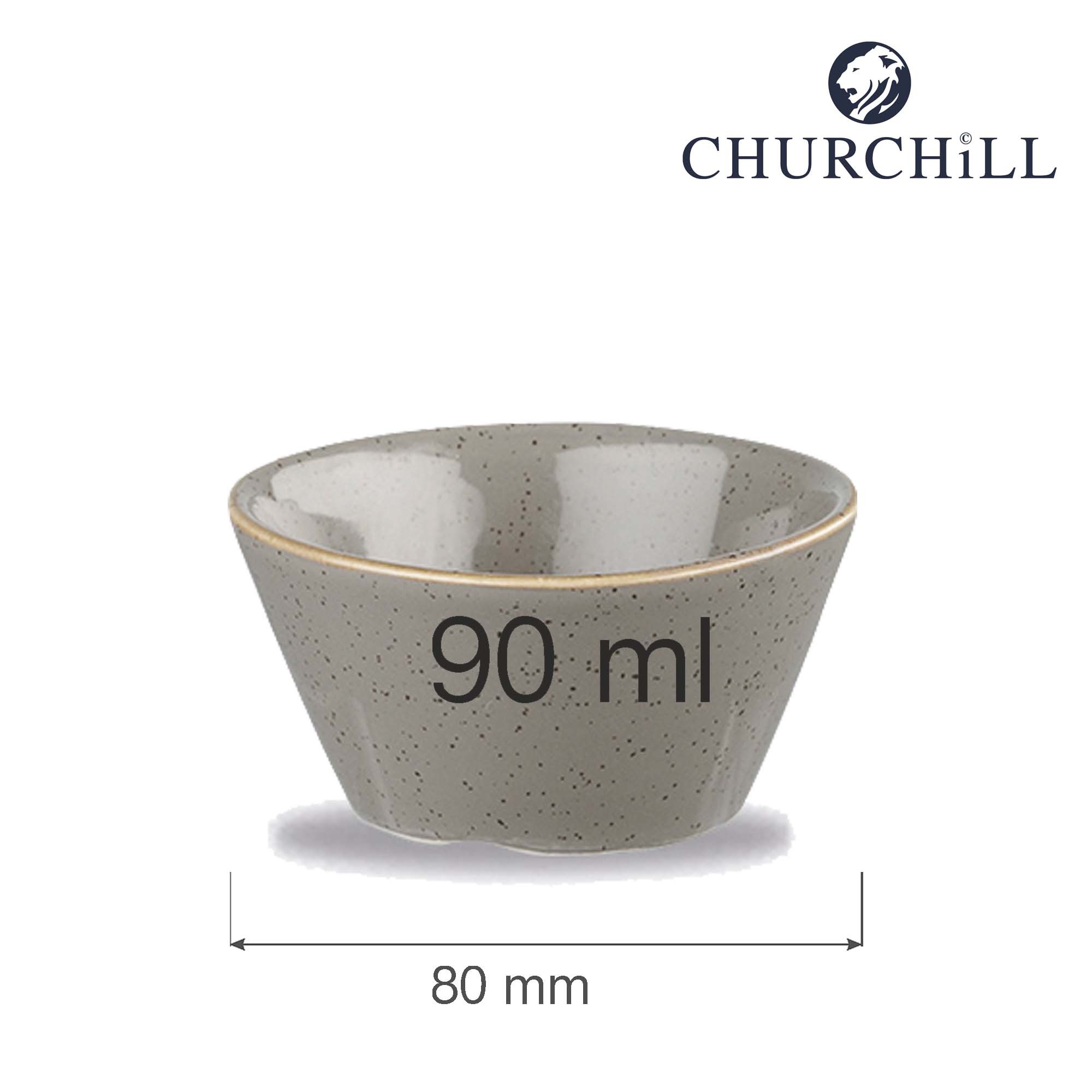 Malá miska na omáčky Stonecast Peppercorn Grey, 90 ml, 80 mm, 1 ks