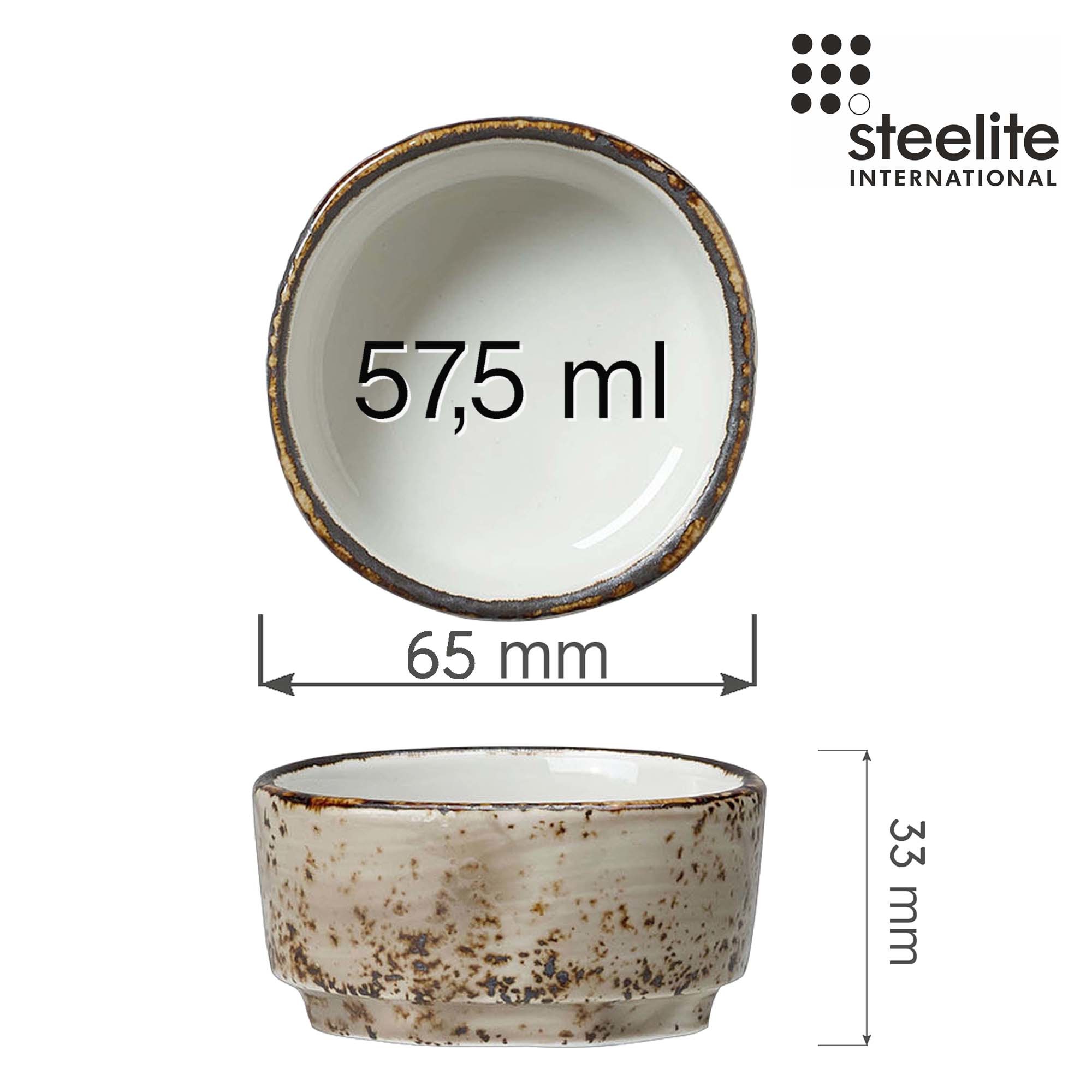 Porcelánová miska na dip Craft Porcini, 65 mm, 1 ks
