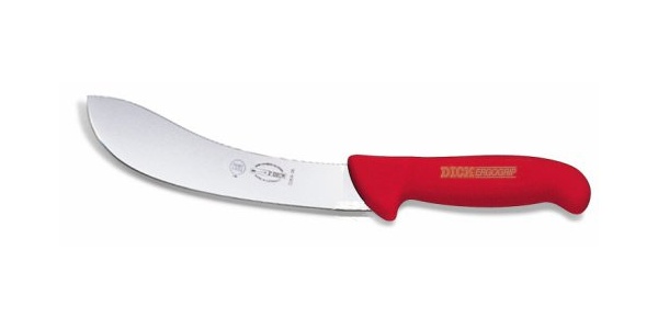 Nôž na sťahovanie kože Dick — červená rukoväť, 15 cm
