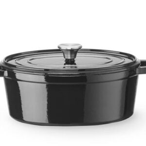 Smaltovaný kastról – liatinový, objem 4,4 l, rozmer 365 x 290 x 115 mm, čierny