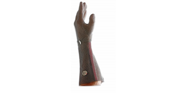 Nerezová ochranná drôtená rukavica ErgoProtect typ 2000 s manžetou FDICK, 19 cm, veľkosť L