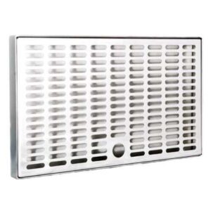 Odkvapová miska na nápoje – Lindr, nerezová oceľ, kompatibilná s modelmi Kontakt 155, rozmery 260 x 150 x 20 mm