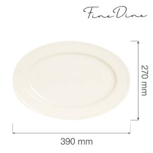 Párty oválny tanier Crema — 390x270 mm