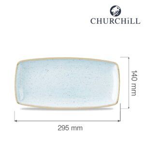 Obdĺžniková polmiska Stonecast Duck Egg Blue, 295 x 140 mm, 1 ks
