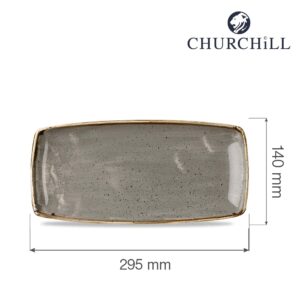 Obdĺžniková polmiska Stonecast Peppercorn Grey, 295 x 140 mm, 1 ks