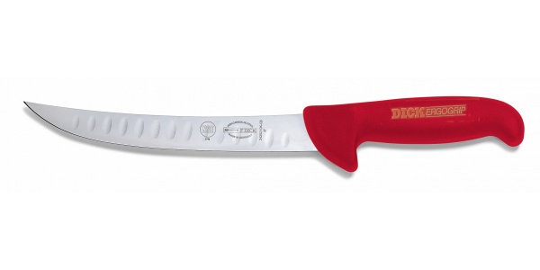 Porcovací nôž Dick — špeciálny výbrus, červená rukoväť, 21 cm