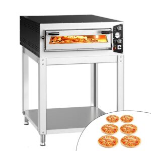 Manuálna pec na pizzu – 6x 35 cm, hlboká, elektrická, vrátane podstavca