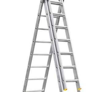 Hliníkový rebrík – DW3 Home, trojdielny, 3x8 stupňov, max. 150 kg
