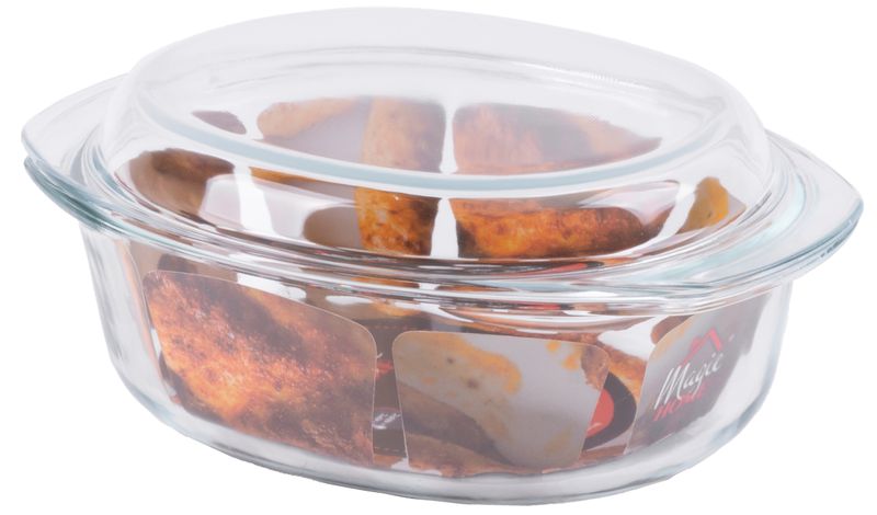 Zapekacia misa – MagicHome, 3500 ml, borosilikátové sklo, oválna – Obrázok 2