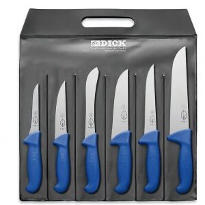 Profesionálna mäsiarska sada – ergonomické nože značky F. DICK, séria ErgoGrip, 6-dielny komplet, kód produktu #82562-00