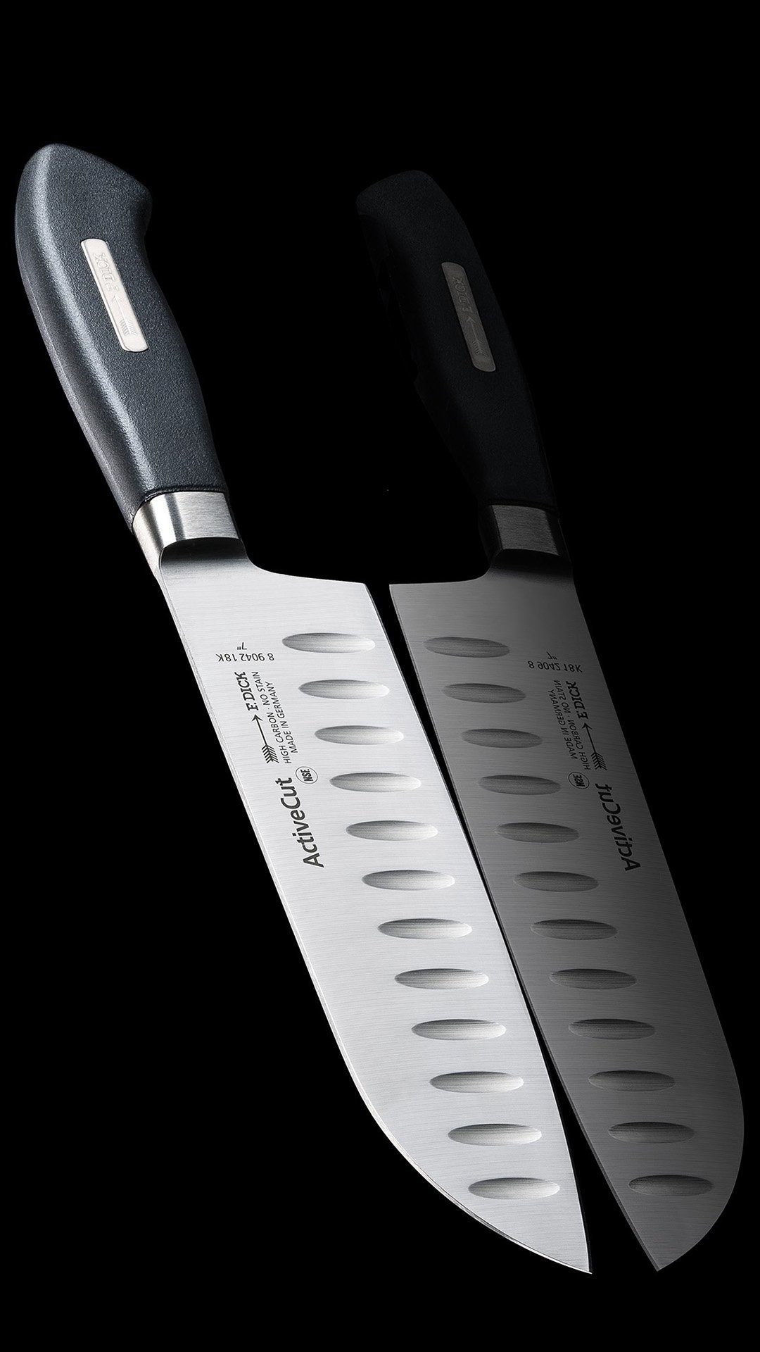 Japonský nož – Santoku, Dick, séria Active Cut, kovaný, špeciálny výbrus, 18 cm – Obrázok 3