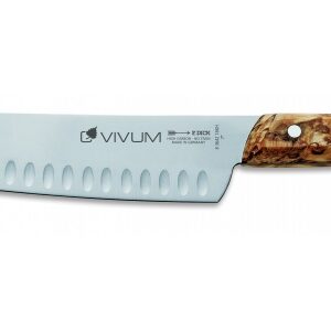 Japonský kovaný kuchársky nôž — Santoku so špeciálnym výbrusom, séria VIVUM, dĺžka 18 cm